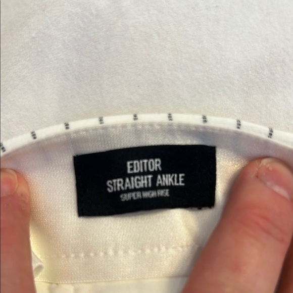 express striped White and Black womens suit pants - Picture 3 of 4